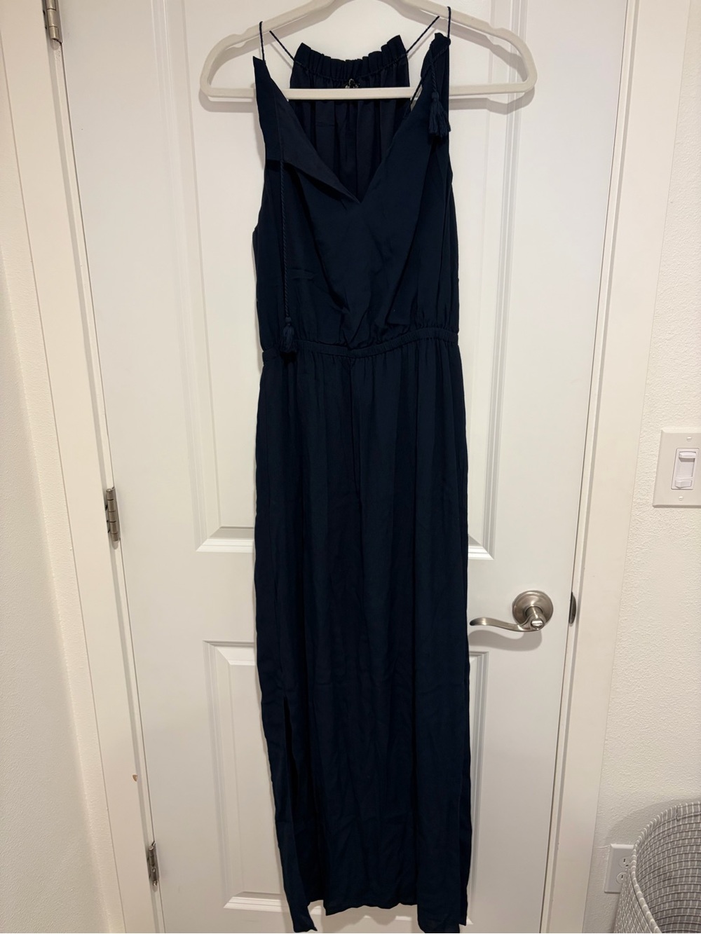 Madewell Navy V-Neck Maxi Sundress